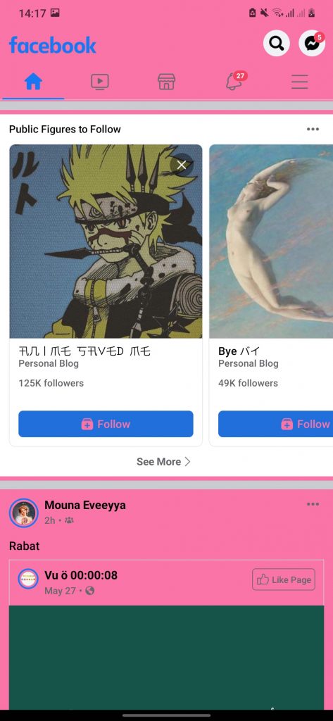 Facebook 2 (PINK) (Clone) + (Messenger) APK 1