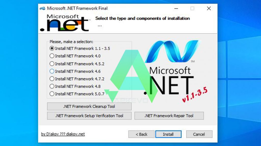 Microsoft .NET Framework 1.1 – 5.0.7 Final All Packages in One Installer 2