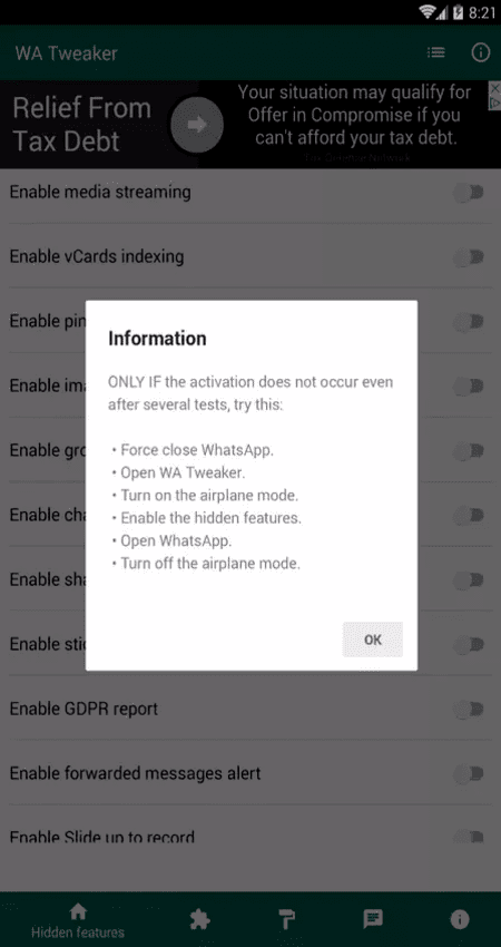 WA Tweaker for Whatsapp v1.6.2 Release Mod 3
